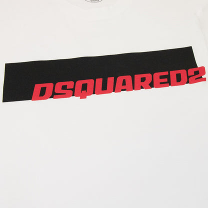 Dsquared2 Stripe Logo T-shirt White 100