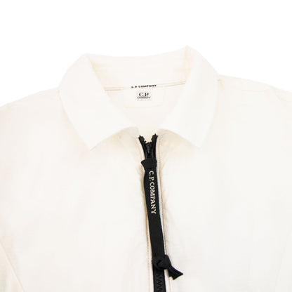 Cp Company Cotton Rip Lens Overshirt White 103