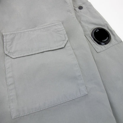 Cp Company Gabardine Lens Buttoned Shirt Grey