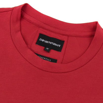 Emporio Armani Pima-jersey T-shirt With Logo Red