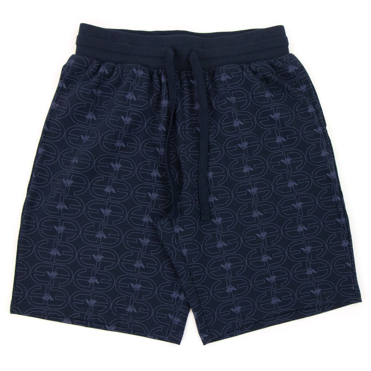 Emporio Armani Logo Loungewear Bermuda Shorts Navy