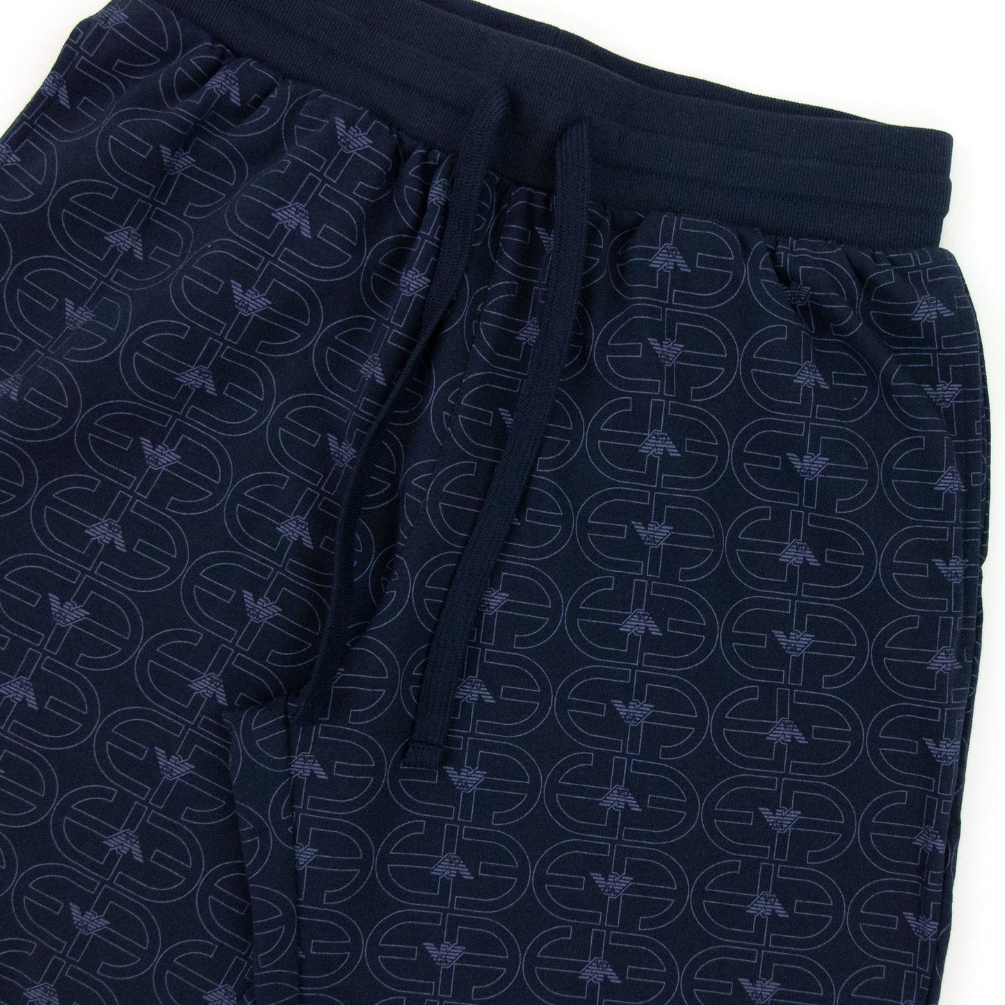 Emporio Armani Logo Loungewear Bermuda Shorts Navy