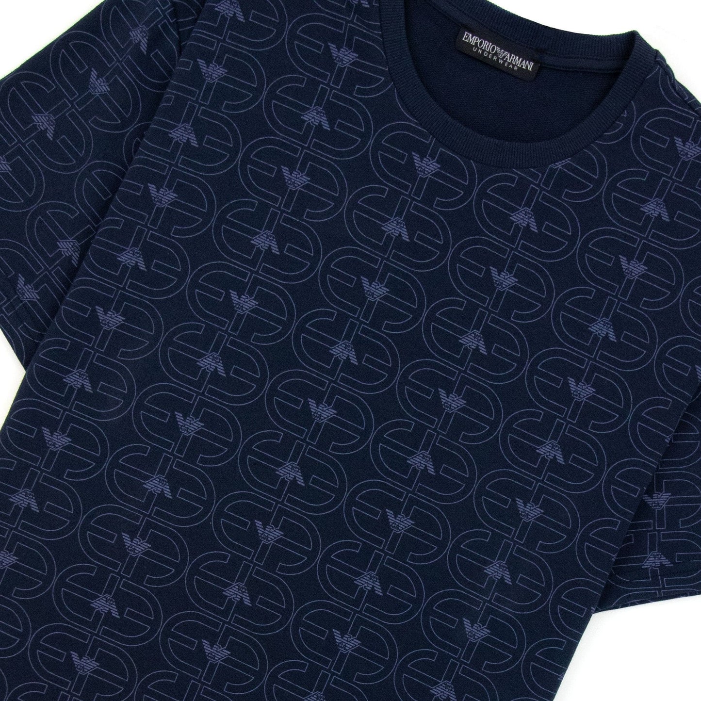 Emporio Armani Logo Loungewear T Shirt Navy