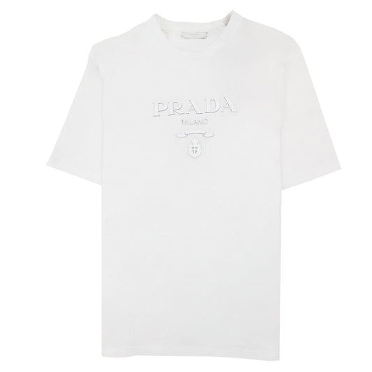 Prada Prada Milano Silicone Logo T-shirt White