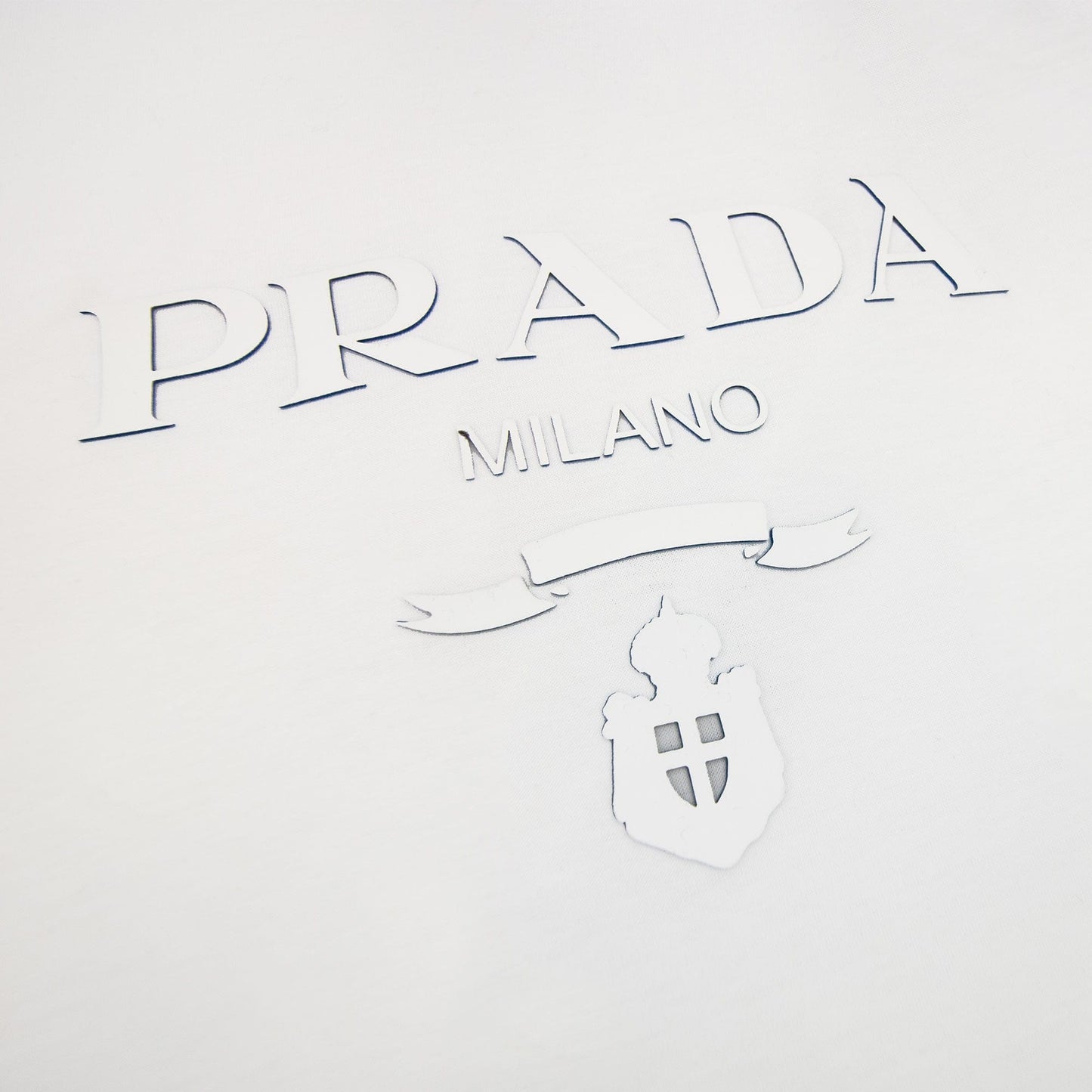 Prada Prada Milano Silicone Logo T-shirt White