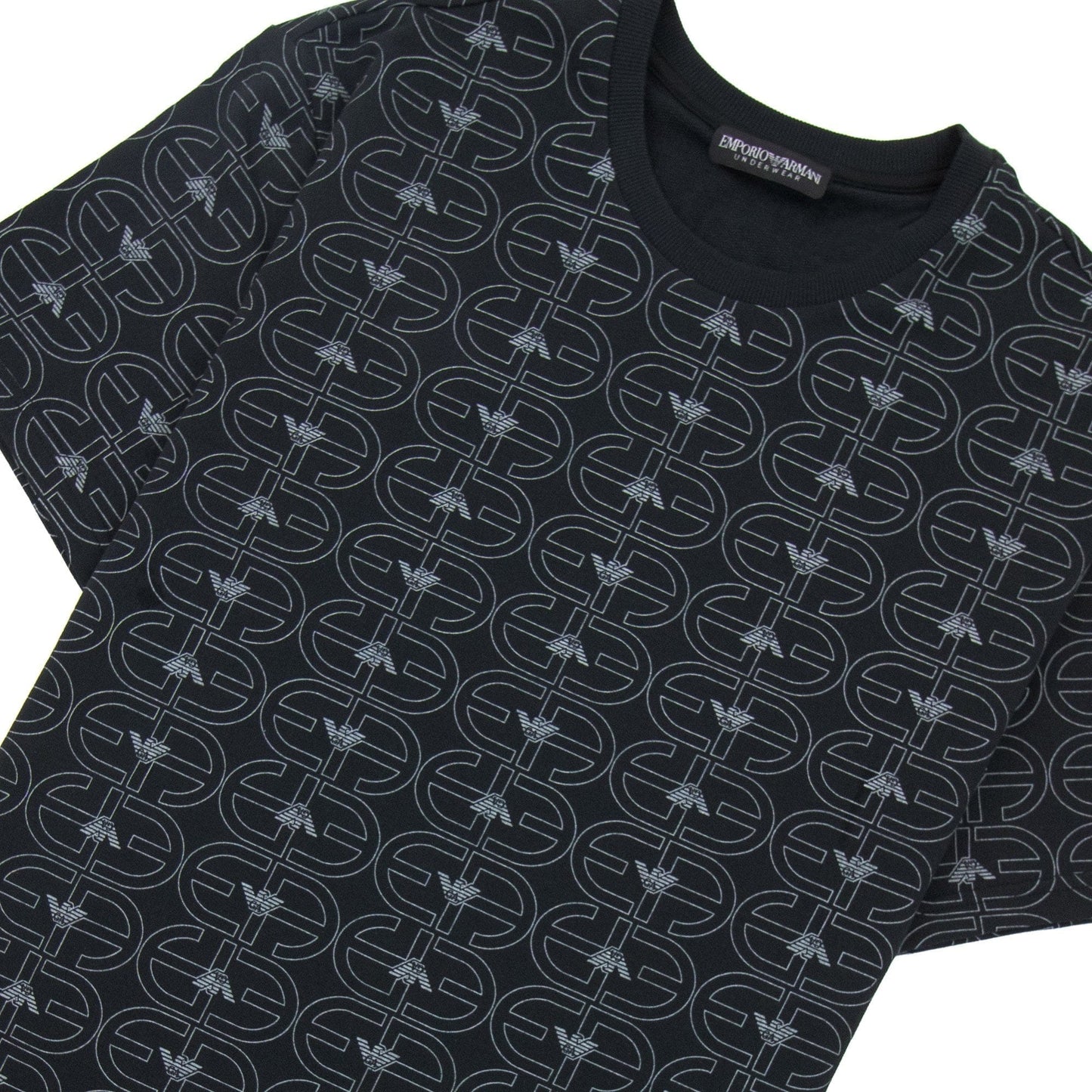 Emporio Armani Logo Loungewear T Shirt Black