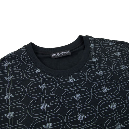 Emporio Armani Logo Loungewear T Shirt Black