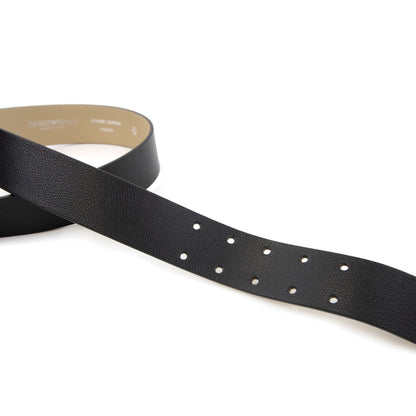 Emporio Armani Printed Palmellato Leather Belt Black