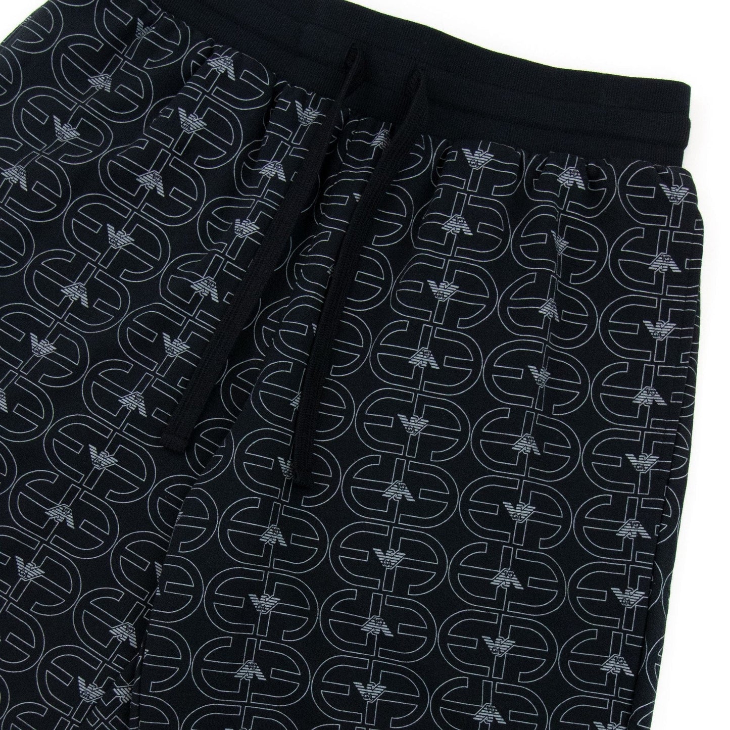 Emporio Armani Logo Loungewear Bermuda Shorts Black