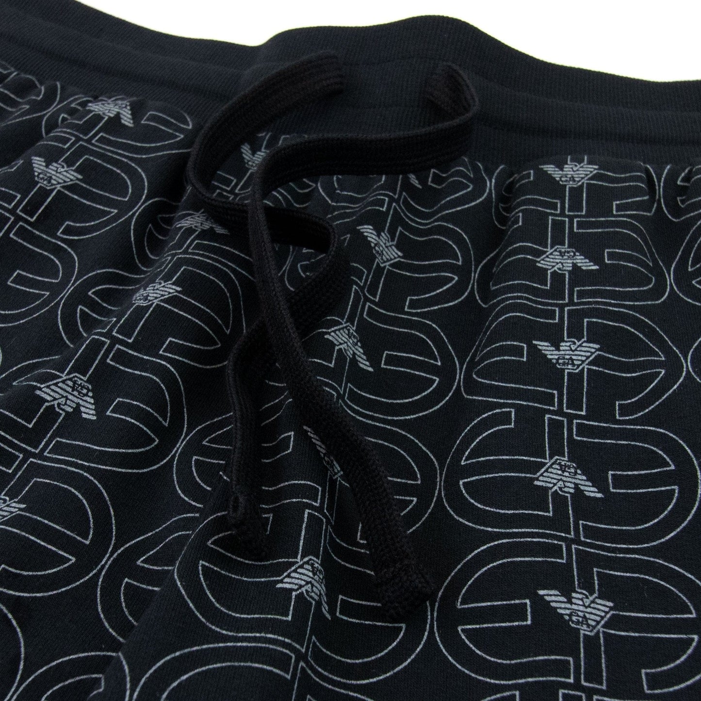 Emporio Armani Logo Loungewear Bermuda Shorts Black