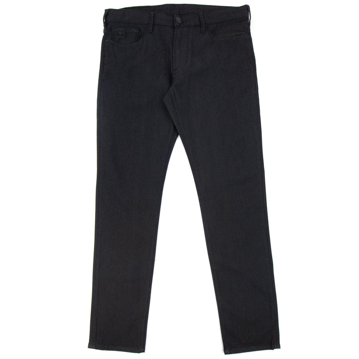 Emporio Armani J06 Slim Fit Cotton Blend Armure Trouser Black 999