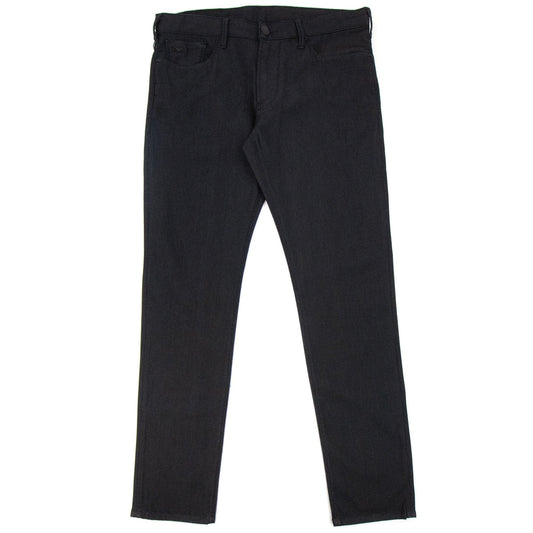 Emporio Armani J06 Slim Fit Cotton Blend Armure Trouser Black 999