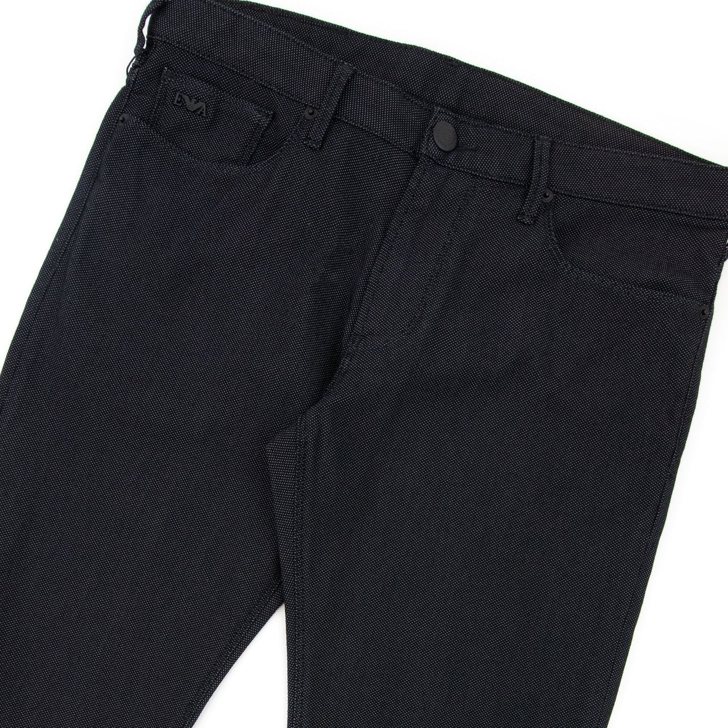 Emporio Armani J06 Slim Fit Cotton Blend Armure Trouser Black 999