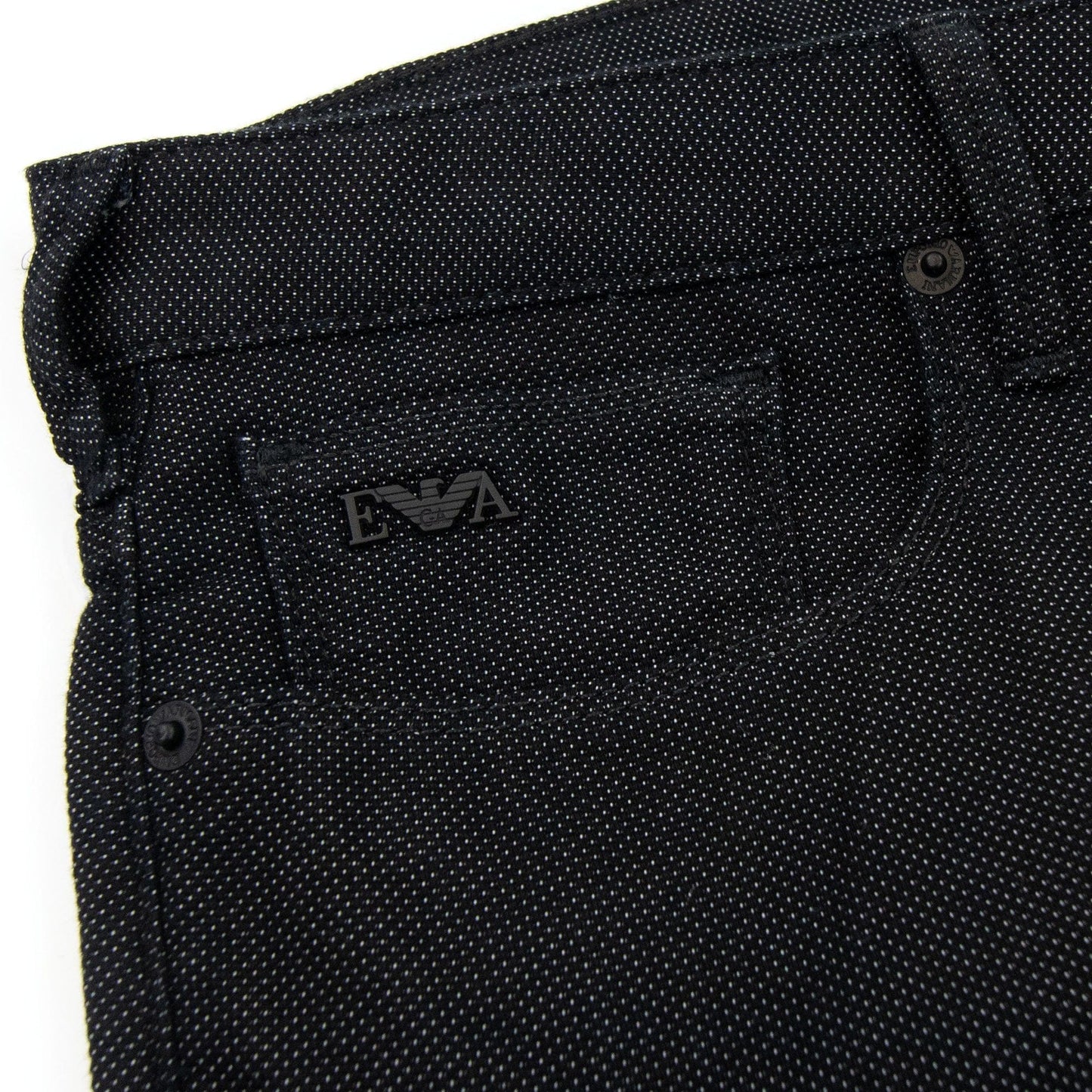 Emporio Armani J06 Slim Fit Cotton Blend Armure Trouser Black 999