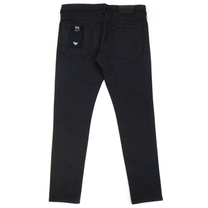 Emporio Armani J06 Slim Fit Cotton Blend Armure Trouser Black 999