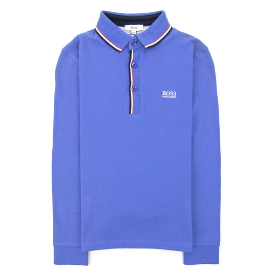 Hugo Boss Kids Twin Tipped L/s Polo Blue