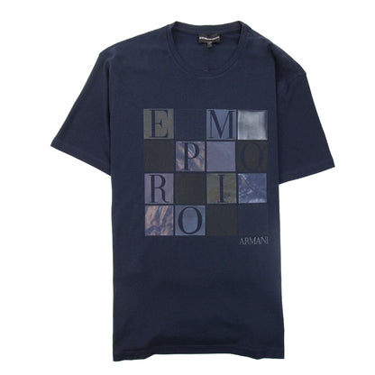 Emporio Armani Logo T Shirt Navy