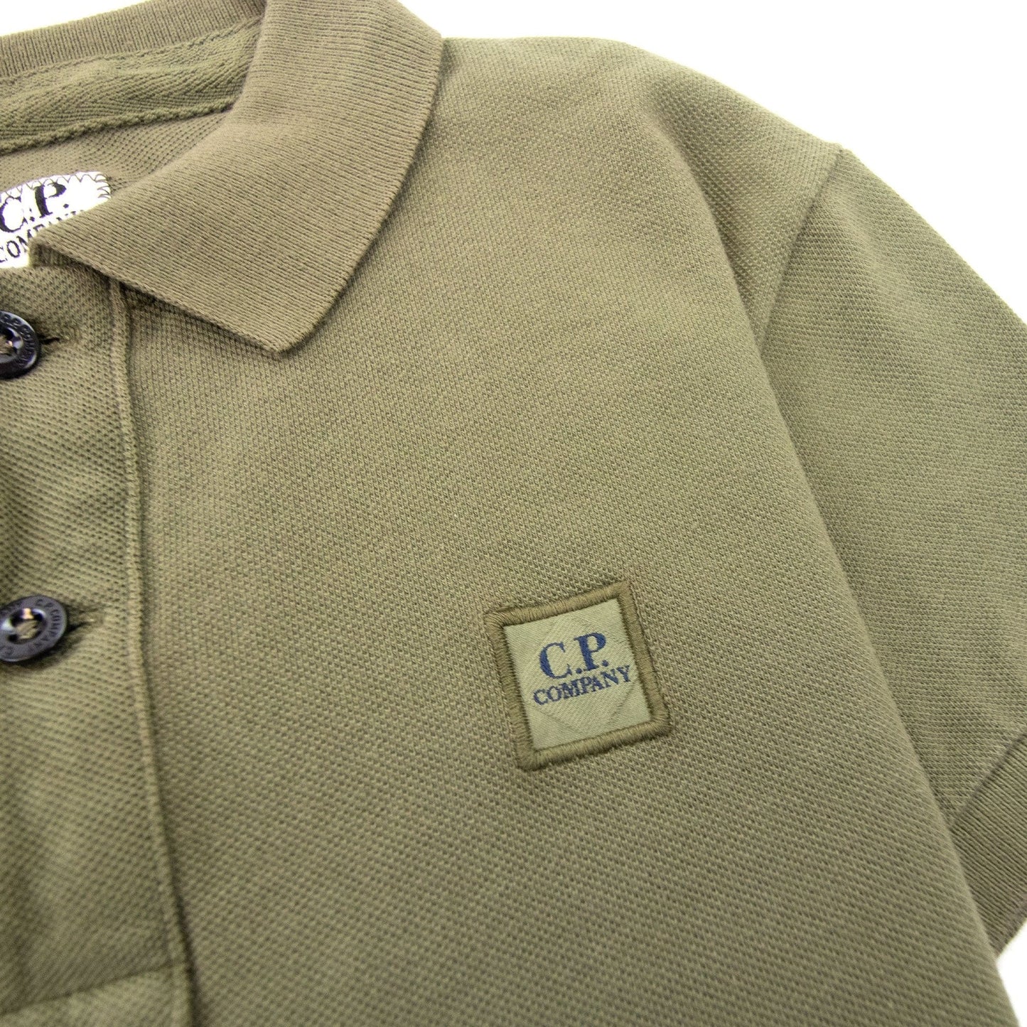 Cp Company Undersixteen Logo S/s Polo Shirt Khaki 659