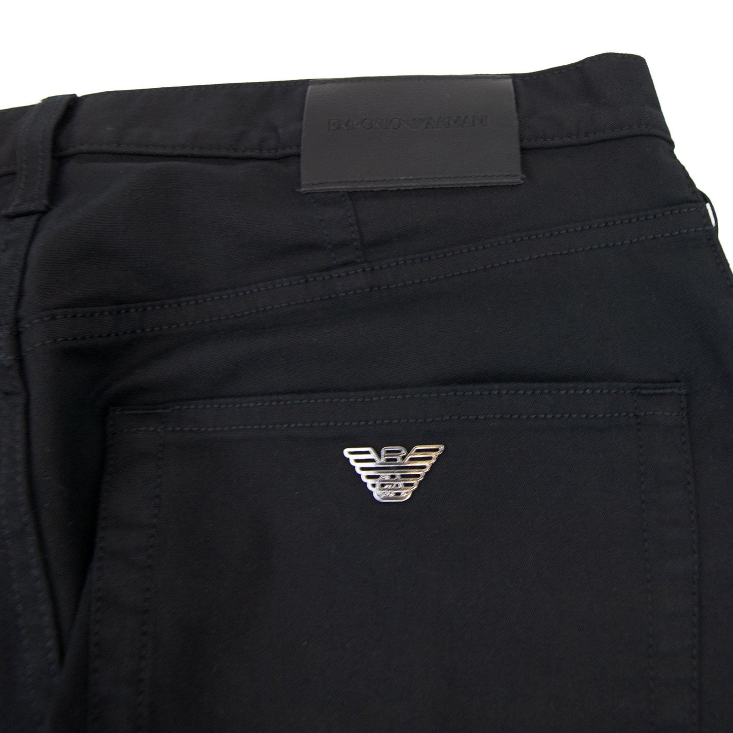 Emporio Armani J21 Regular Fit Stretch Gabardine Jeans Black 999