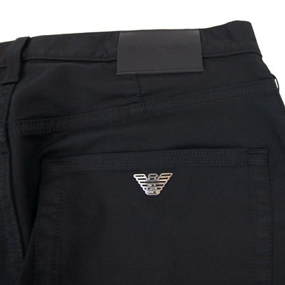 Emporio Armani J21 Regular Fit Stretch Gabardine Jeans Black 999