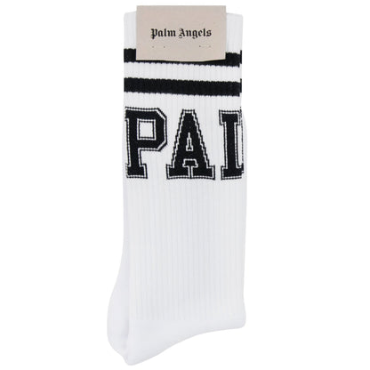 Palm Angels College Socks White/black