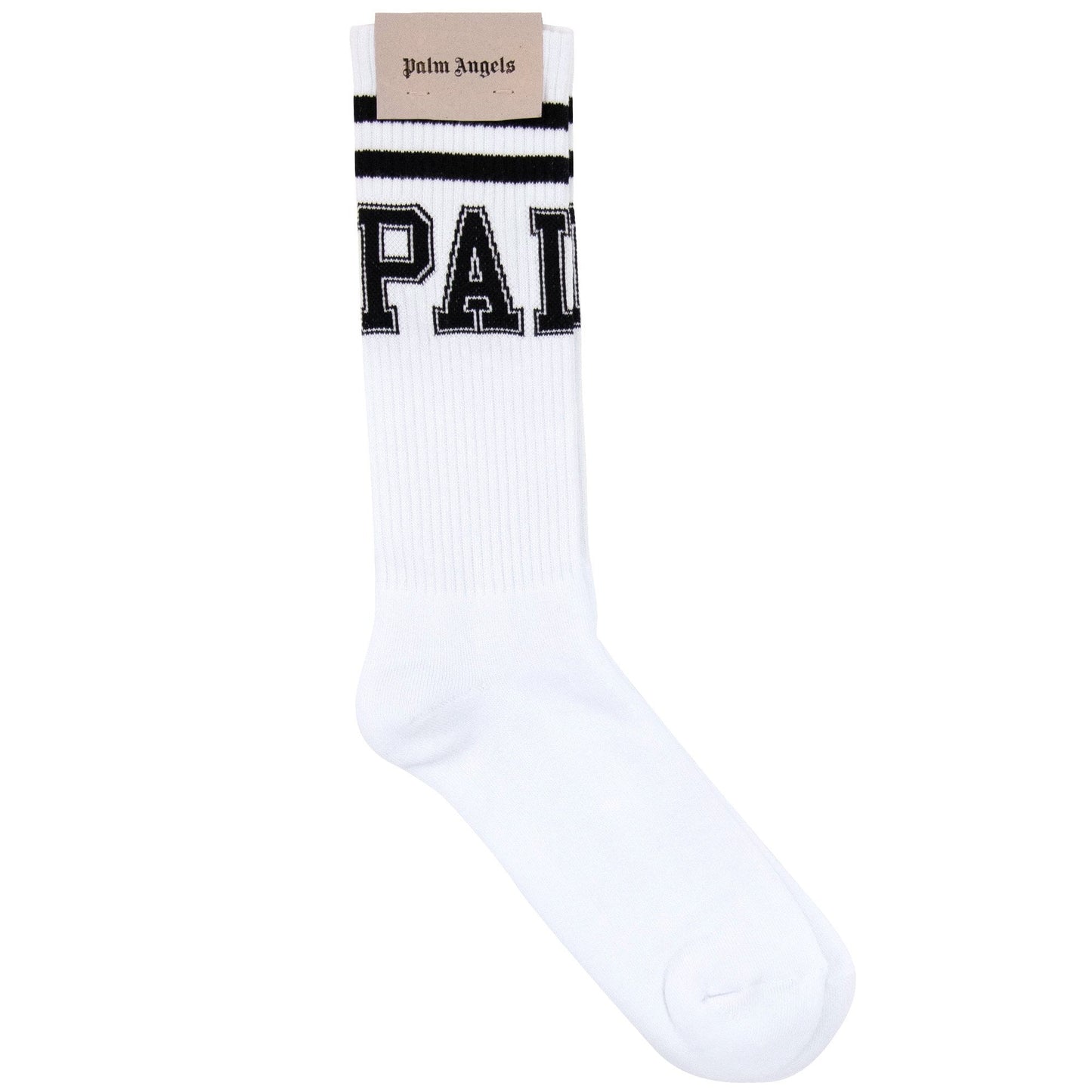 Palm Angels College Socks White/black