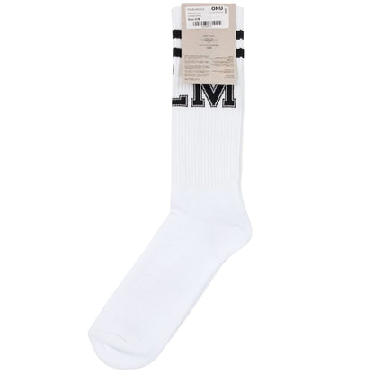 Palm Angels College Socks White/black