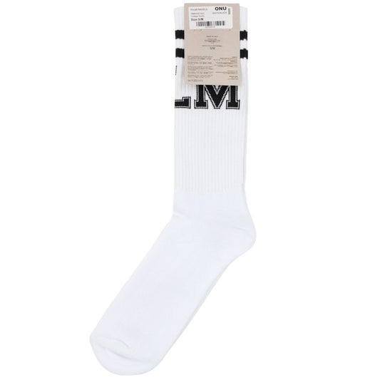 Palm Angels College Socks White/black