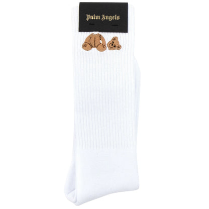 Palm Angels Bear Socks White/brown