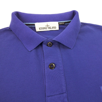 Stone Island Slim Fit Patch Polo Purple