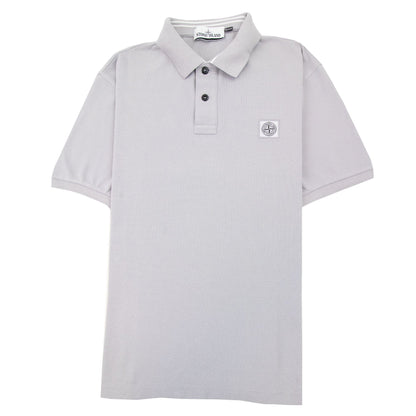 Stone Island Patch Logo Reg Fit Polo Lilac