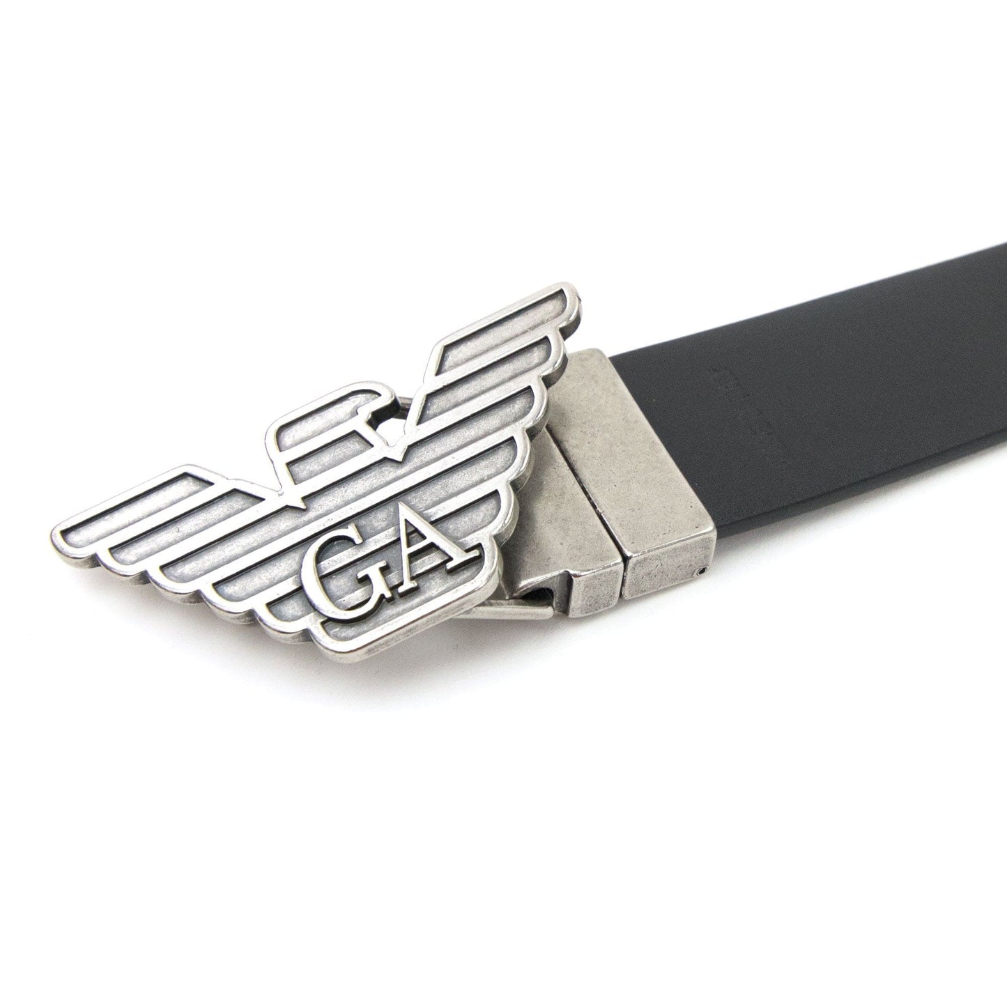 Emporio Armani Gift Box With Reversible Belt In Saffiano Leather Black