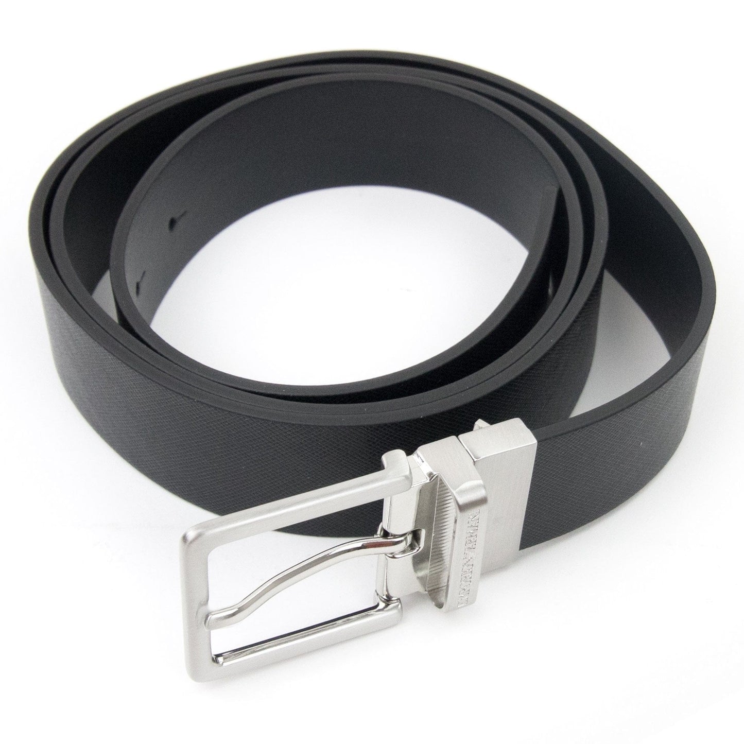 Emporio Armani Gift Box With Reversible Belt In Saffiano Leather Black