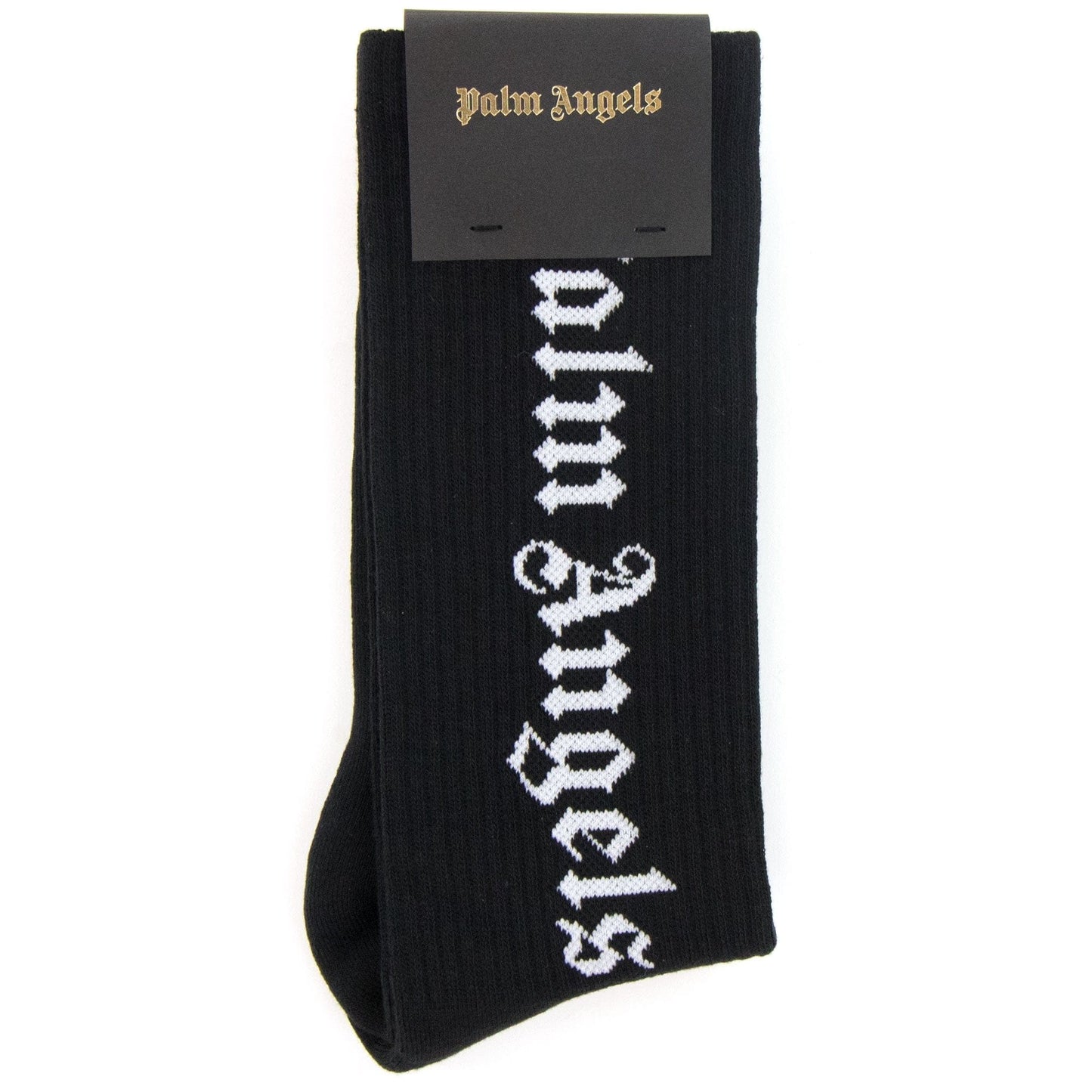 Palm Angels Vertical Logo Socks Black/White