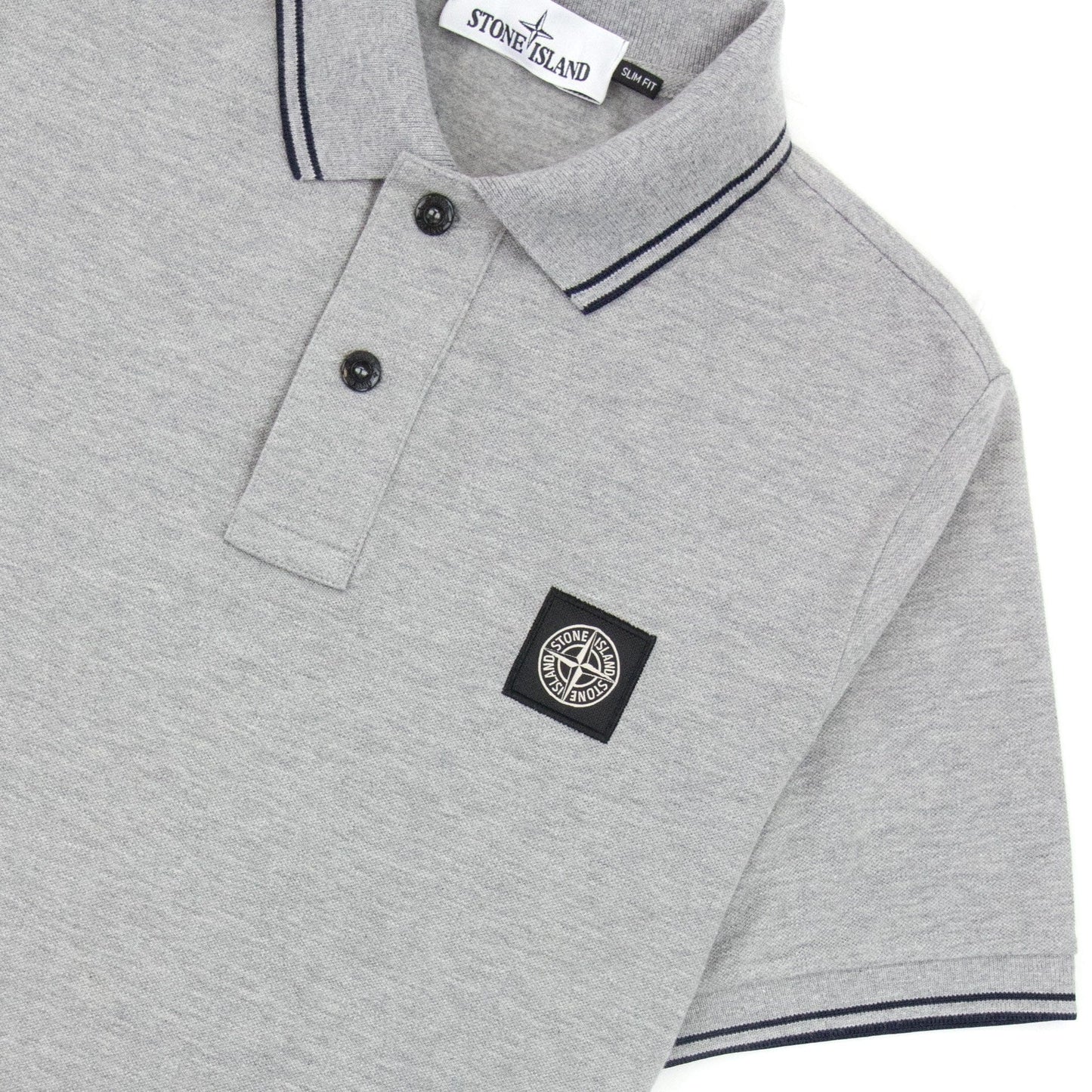 Stone Island Tip Polo Ss Light Grey V1064