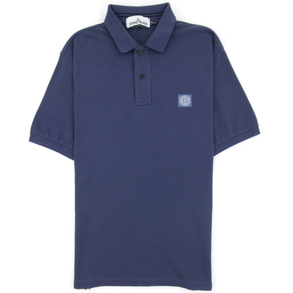 Stone Island Patch Logo Reg Fit Polo Purple V0027