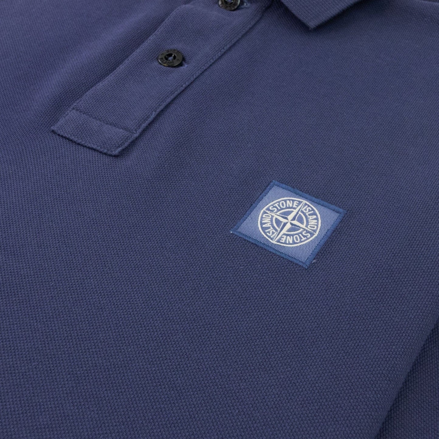 Stone Island Patch Logo Reg Fit Polo Purple V0027