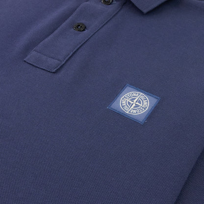 Stone Island Patch Logo Reg Fit Polo Purple V0027