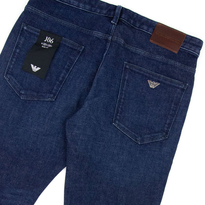 Emporio Armani J06 Slim Fit 10.8 Oz Jeans Blue