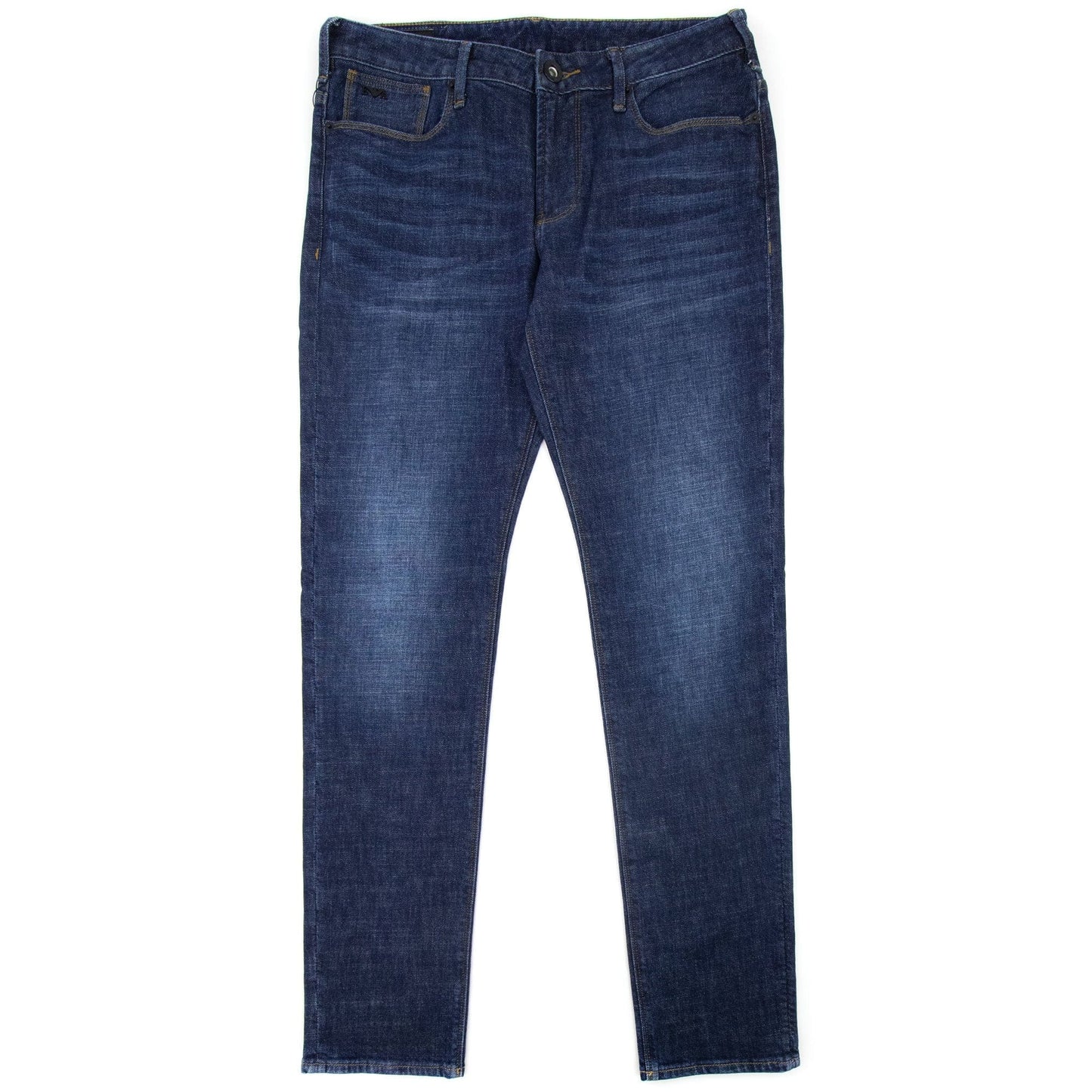 Emporio Armani J06 Light Stone Washed Slim Fit Jeans Denim Blue