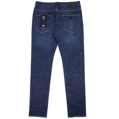 Emporio Armani J06 Light Stone Washed Slim Fit Jeans Denim Blue