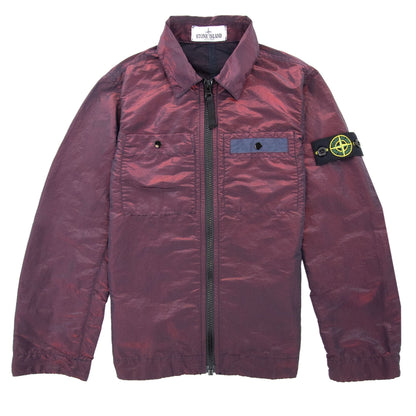 Stone Island Junior 10337 Nylon Metal Over Shirt Red V1028