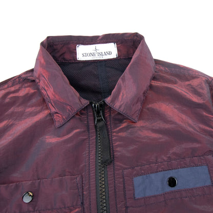 Stone Island Junior 10337 Nylon Metal Over Shirt Red V1028