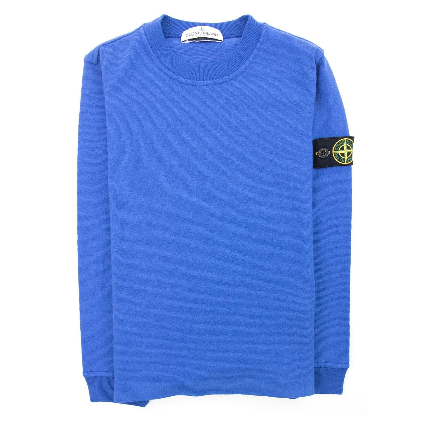 Stone Island Junior Badge Sleeve Sweatshirt Blue V0022