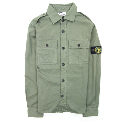 Stone Island Junior 10301 Long Sleeve Shirt Khaki V0058