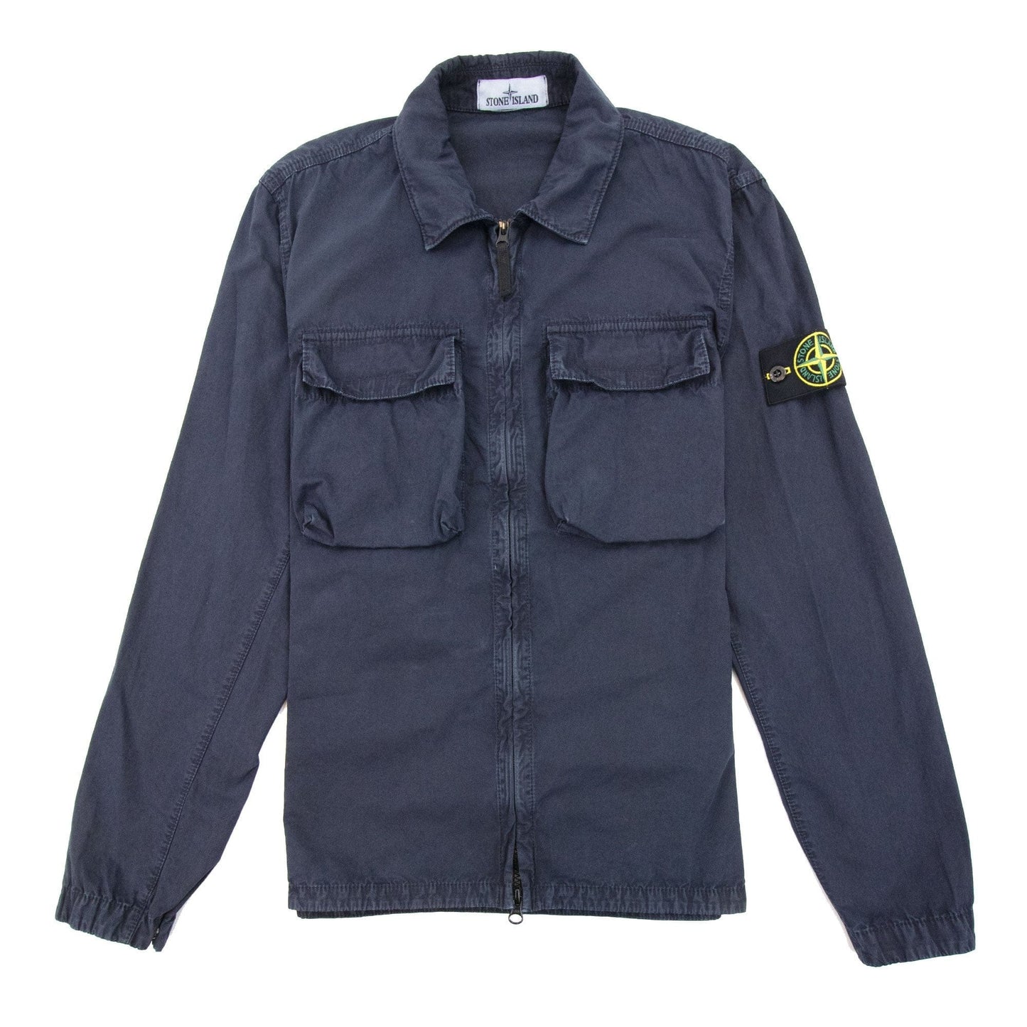 Stone Island 114wn Old Treatment Shirt Navy V0120
