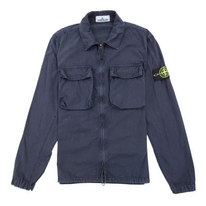 Stone Island 114wn Old Treatment Shirt Navy V0120