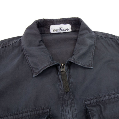 Stone Island 114wn Old Treatment Shirt Navy V0120