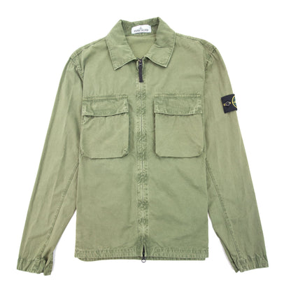 Stone Island 114wn Old Treatment Shirt Green V0058
