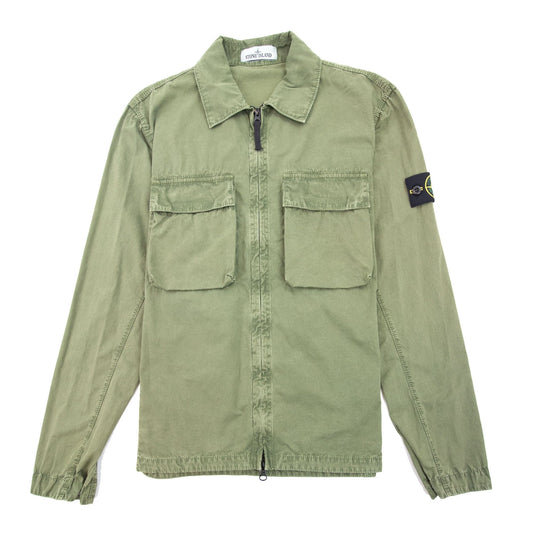 Stone Island 114wn Old Treatment Shirt Green V0058